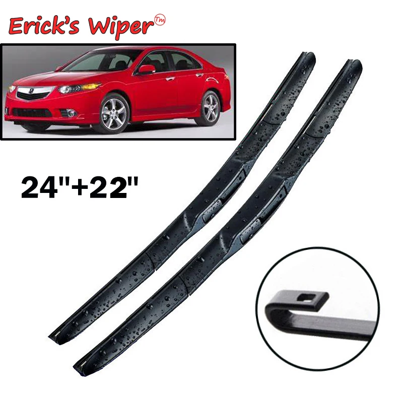 Erick's Wiper Hybrid Front Wiper Blades For Acura TSX 2009 - 2014 Windshield Windscreen Clean Window Car Rain Brushes 24