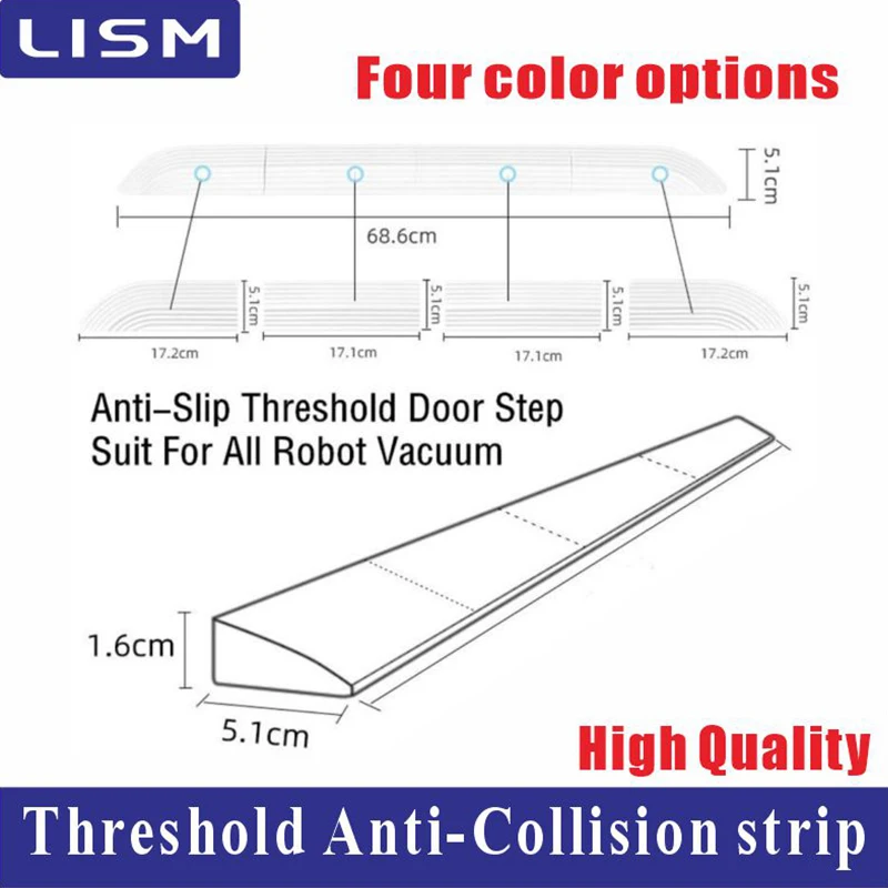 Anti-Slip Threshold Door Step Ramp Kit for inteligent Robot Vacuum Cleaner Lightweight TPE Ramp for Wheelchairs Accessories