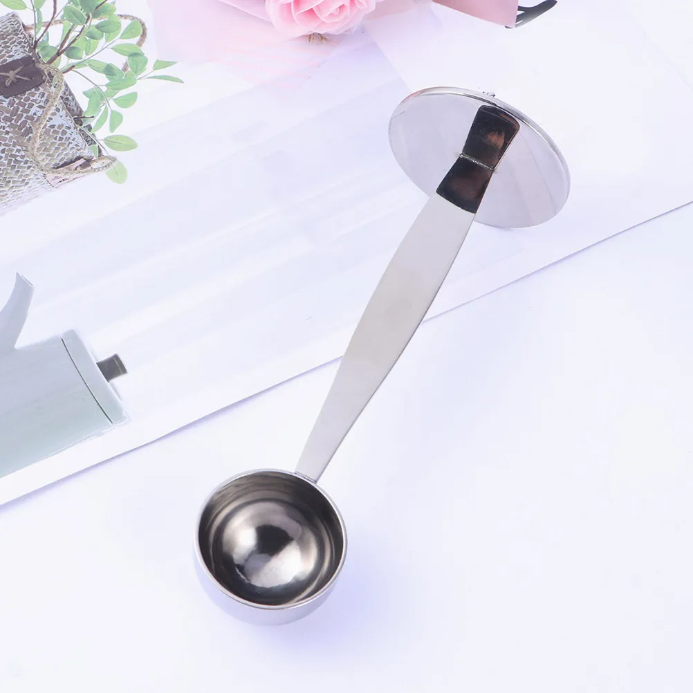 

Набор из 2 мерных ложек для кофе из нержавеющей стали с двойной головкой: ложка для темперовки и ложка с длинной ручкой для приготовления кофе, а также ложка с короткой ручкой