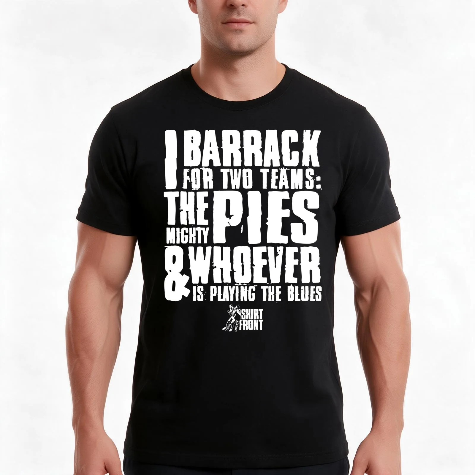 Two Teams: Pies T-Shirt, Summer Casual Cotton Tee, Oversized Streetwear Tops, Vintage Graphic Print, Loose Fit Short Sleeve