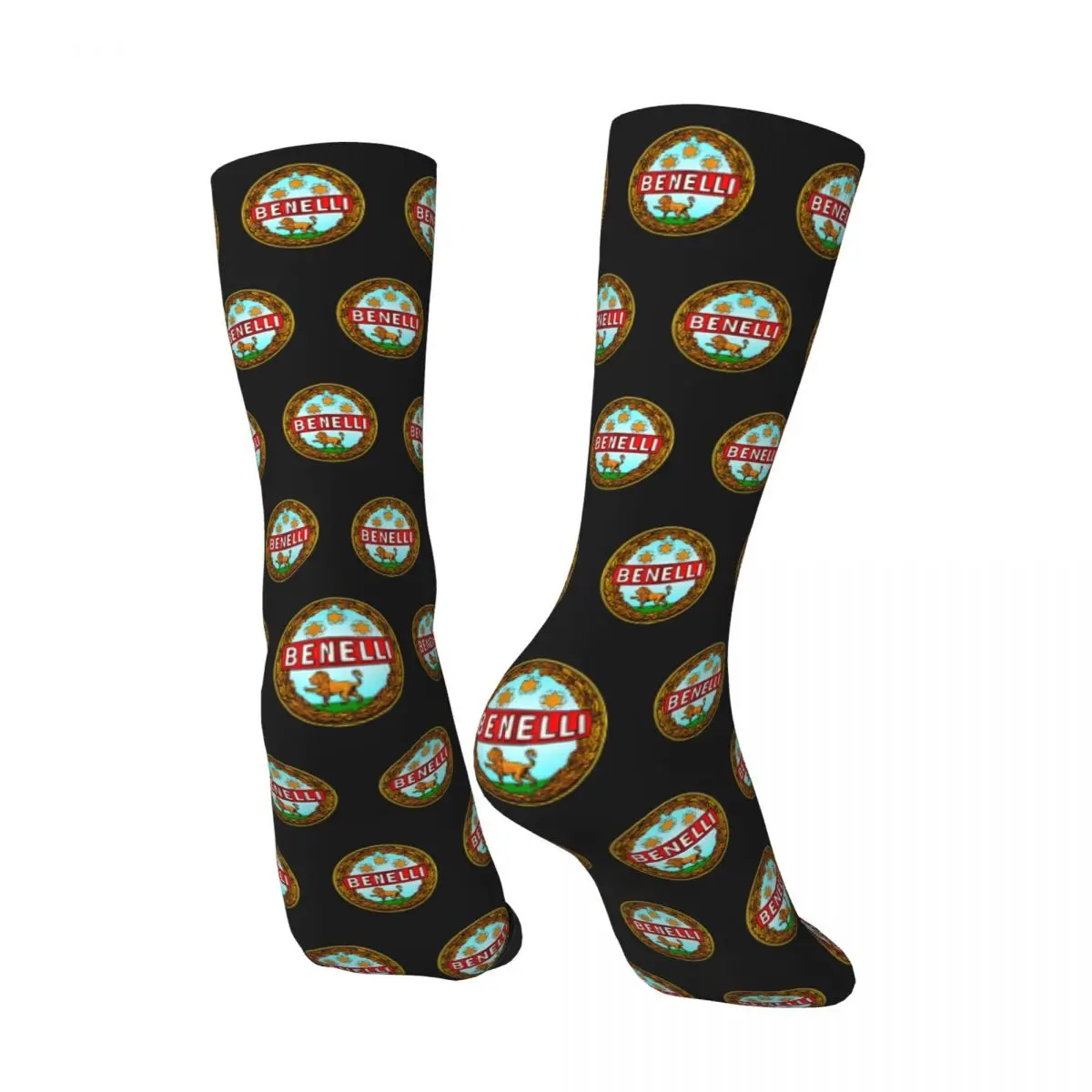 Vintage Vintage Italy Men's compression Socks Unisex Benelli Street Style Seamless Printed Novelty Crew Sock