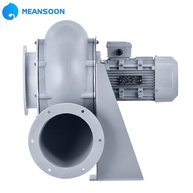 160 200 250 Corrosion Chemical Resistant Plastic PP PE Duct Centrifugal Fan Blower OEM AC Motor for Lab Fume Hood