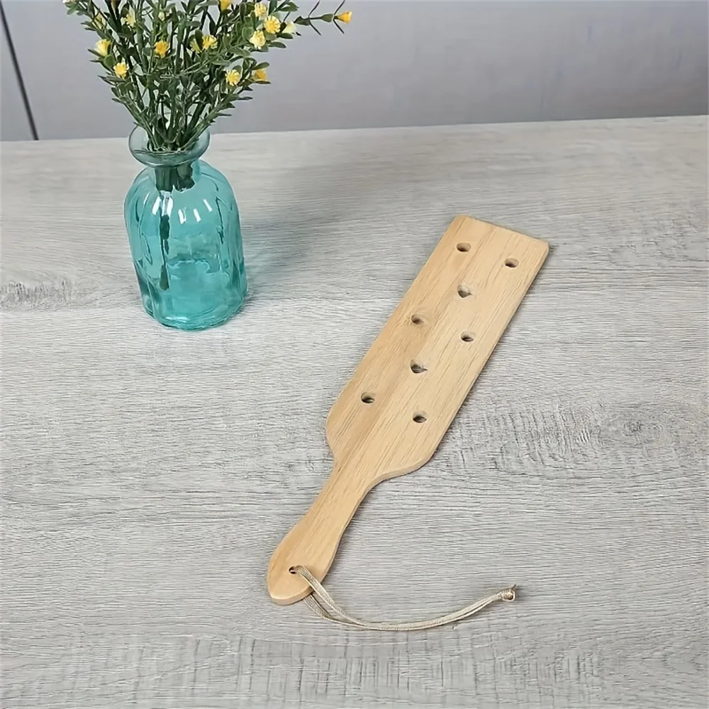 Bamboo Paddle Lightweight Wooden Paddle With Smooth Airflow Holes