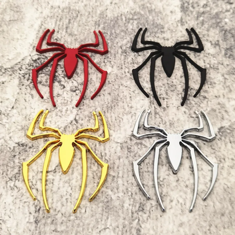 

High-quality Car Modification Metal 3D Stereoscopic Car Stickers Personalized Spider Body Decoration Scratch Coverage