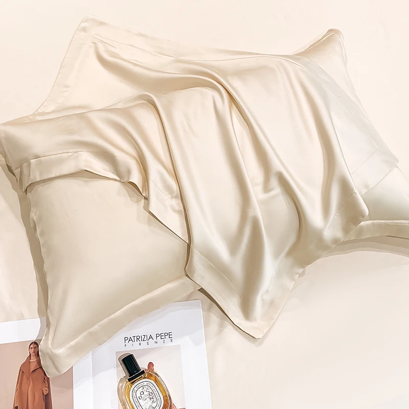Hot Sell Breathable Lyocell Silk Pillowcase Envelope Pillowcase Silk Satin Hair Bedding Hotel Luxury Free Shipping 1PC &2PCS