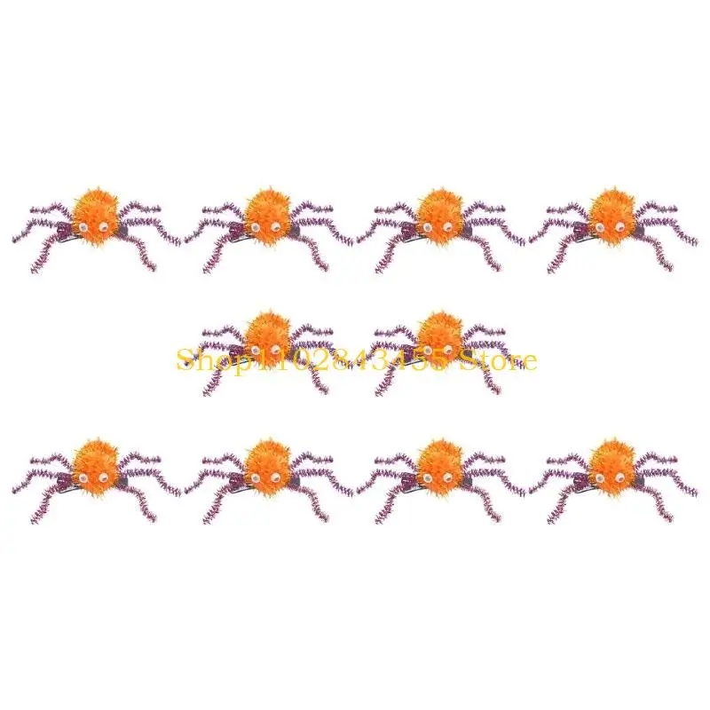 

49MC Хэллоуин Пауки Заколка Для Волос Темная Серия Жуткая Боковая Заколка Для Взрослых Партия Зажим Для Укладки Волос Новинка 10