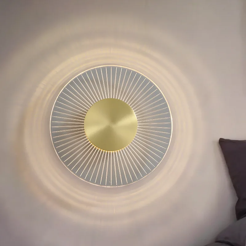 Luxury Rotundity Clear Acrylic Luster Wall Lamps Home Accessories Living Room Aisle Corridor Entrance Background Atmoshere Light