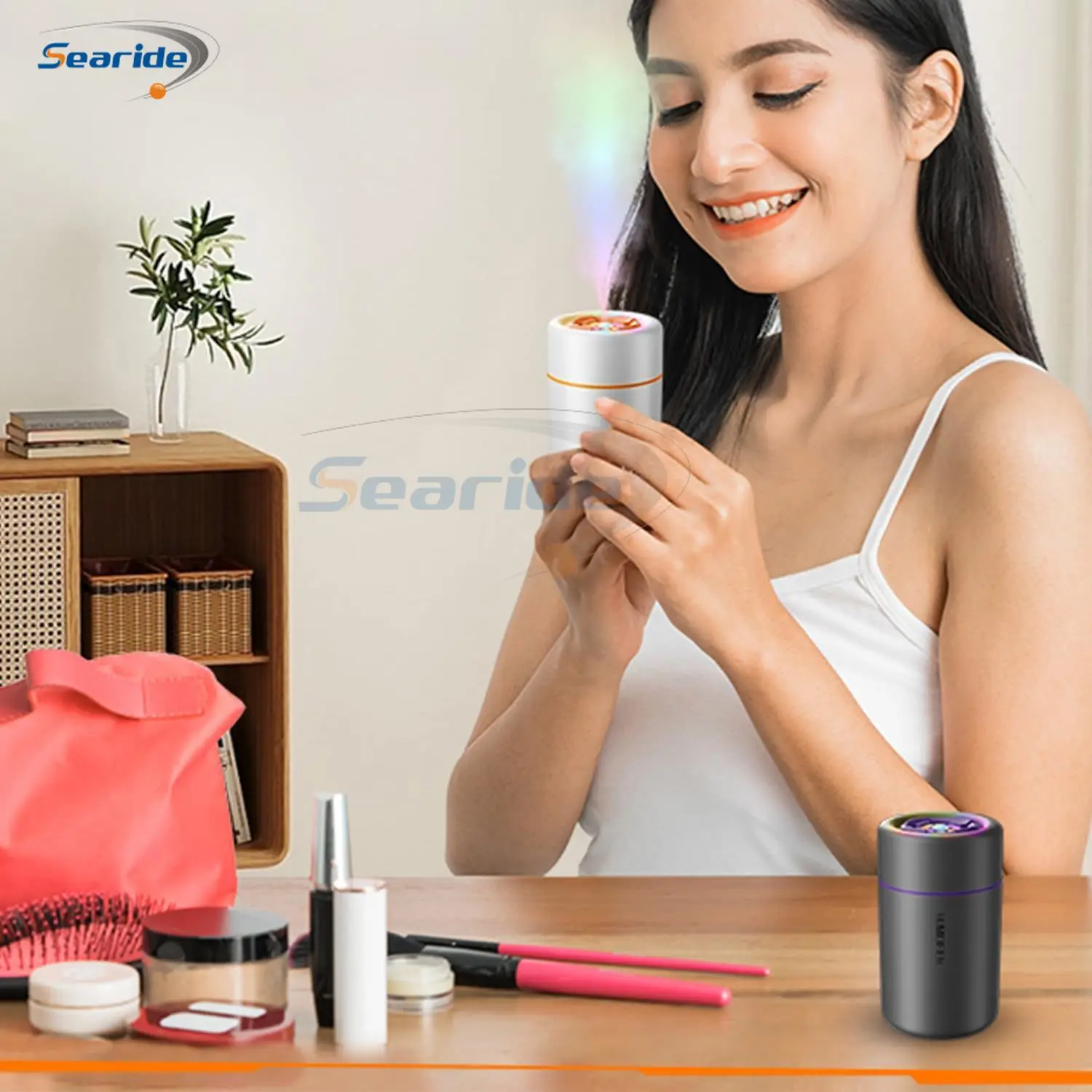 مرطب هواء صغير USB الكهربائية زيت عطري الناشر تنقية الروائح ضباب صانع أضواء ملونة لغرفة نوم السيارة المنزلية