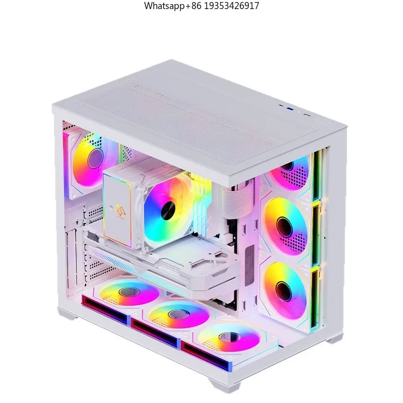 Desktop computer chassis tempered glass sunroof is suitable for side-penetrating large box 240 water-cooled 360 sea view room