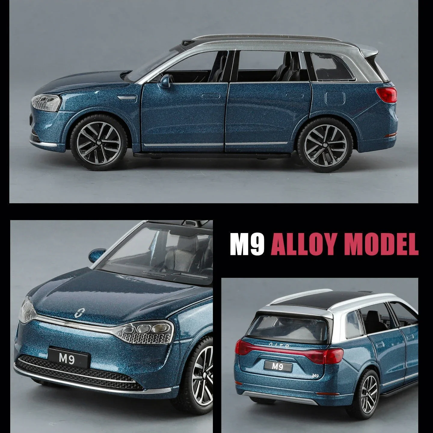 1:32 m9 suv modelo de brinquedo puxar para trás som luz portas abertas liga diecast modelos de veículos em miniatura ornamentos presentes