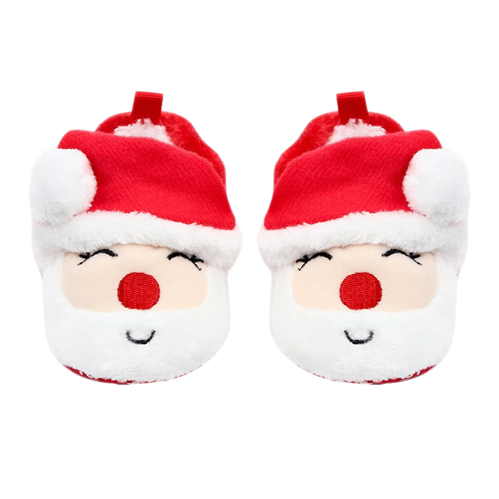 

1 Pair 11Cm Warm Non-Slip Rubber Sole Soft Baby Moccasins Anti-Slip Elastic Ankle Easy On Off Prewalker Shoes Girls Boys Autumn