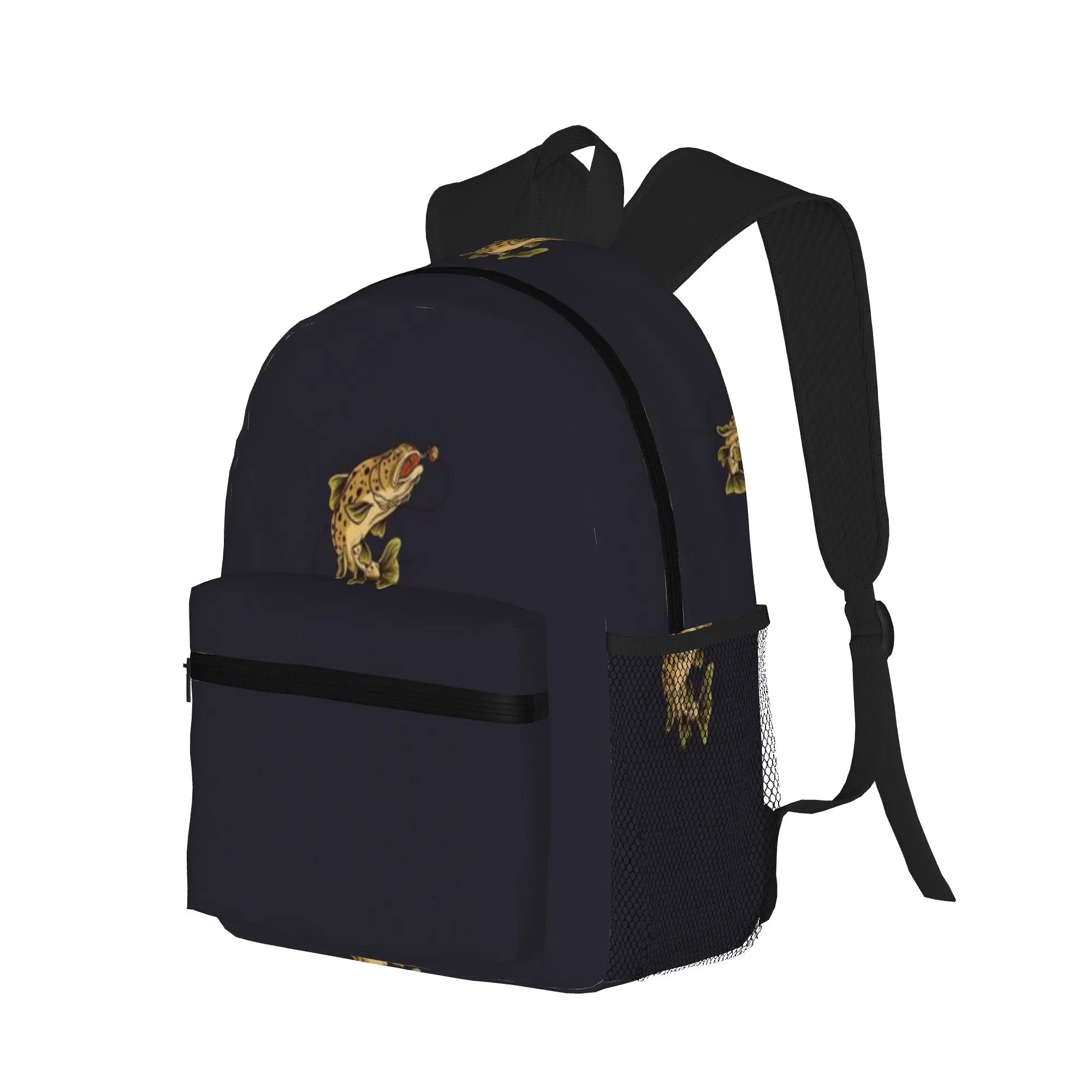 Trout   River trout   Brown trout  Casual Backpack for Students and Adults Feminina backpack
