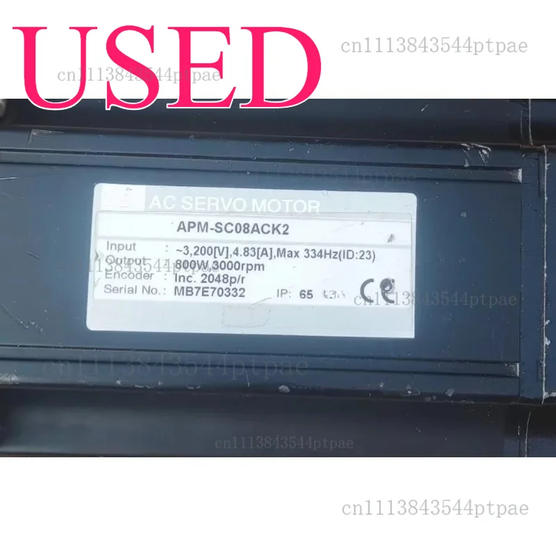 An apm-sc08ack2 servo motor, 800w, rated speed 3000rpm, ac220v (actual picture taken)