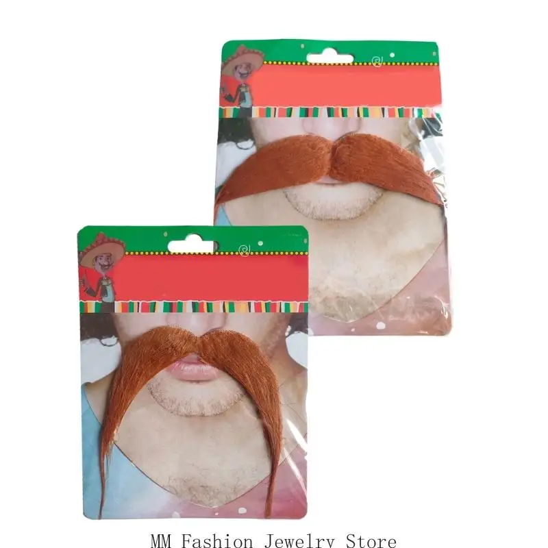 D0UB Baffi Finti Novità Adesiva Baffi Finti, Baffi Barba Finta per Spettacoli Festival Halloween per Feste Baffi