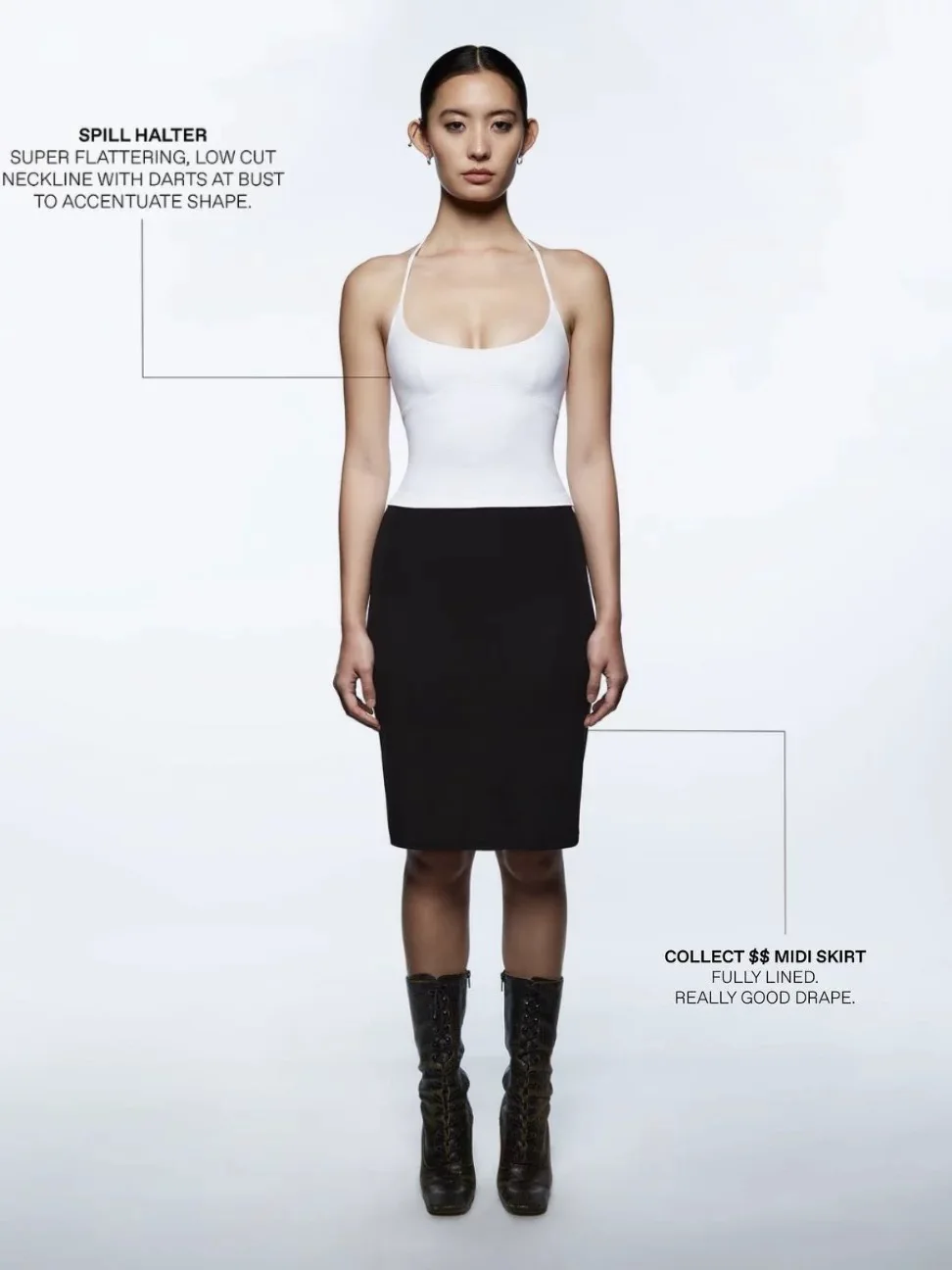 TankA dollar half skirt Low waist pack hip skirt base matching rayon double layer fabric