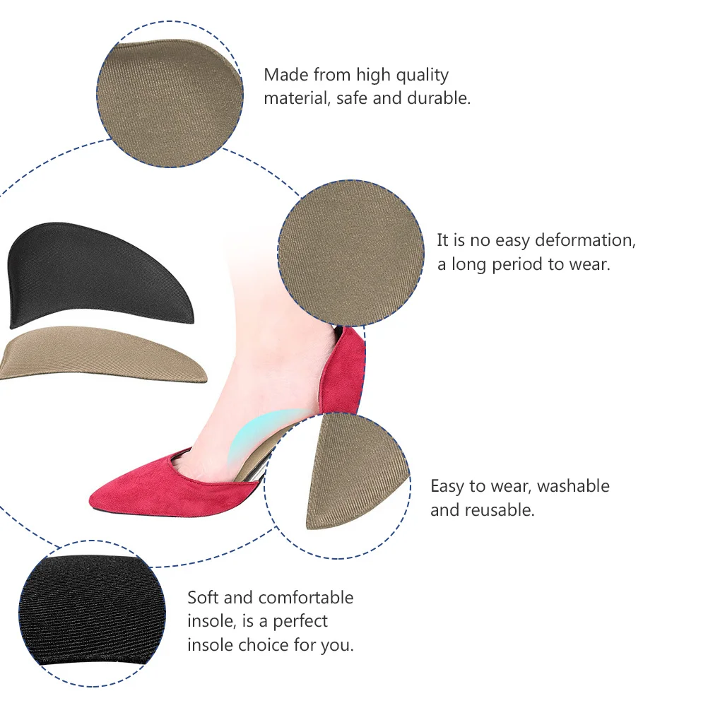 

6Pair Foot Arch Support Pads Durable Comfortable Insoles Flat Foot Arch Pad for Running Exercising Hiking Washable Reusable