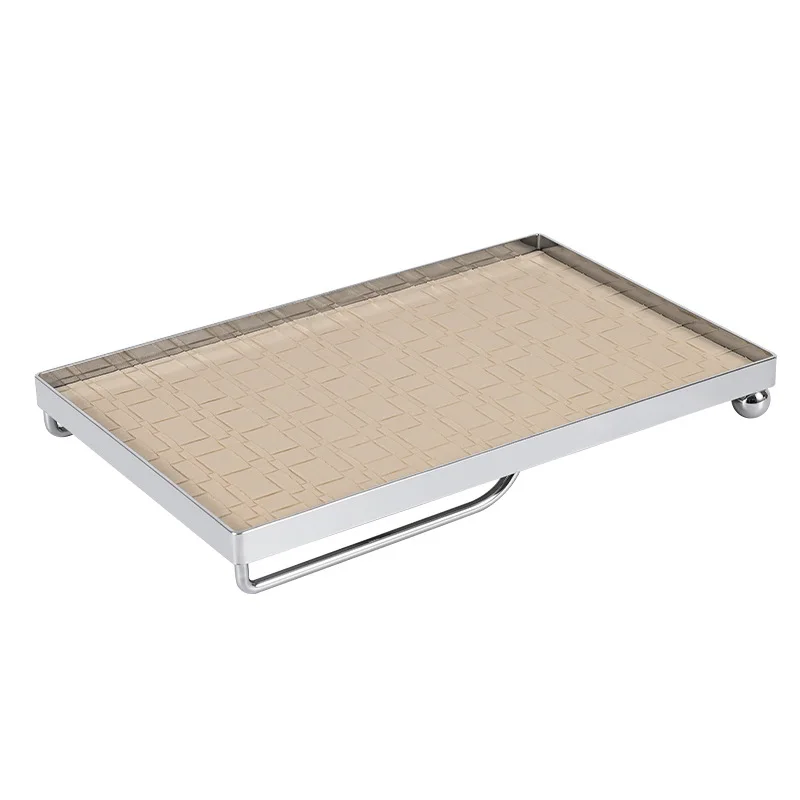 ZRF1 desktop entrance rectangular leather key aromatherapy jewelry tray skin care cosmetics water cup storage tray