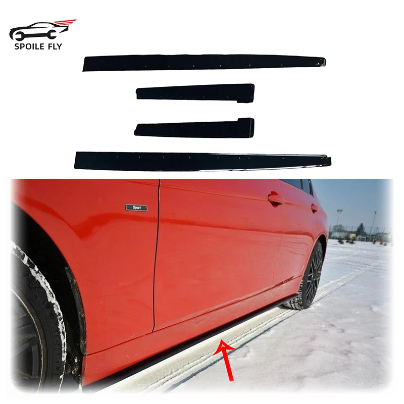 

For BMW 3 Series F30 F31 2012-2018 High Quality ABS Car Side Skirt Splitters Diffuser Bumper Spoiler Body kit Glossy Black