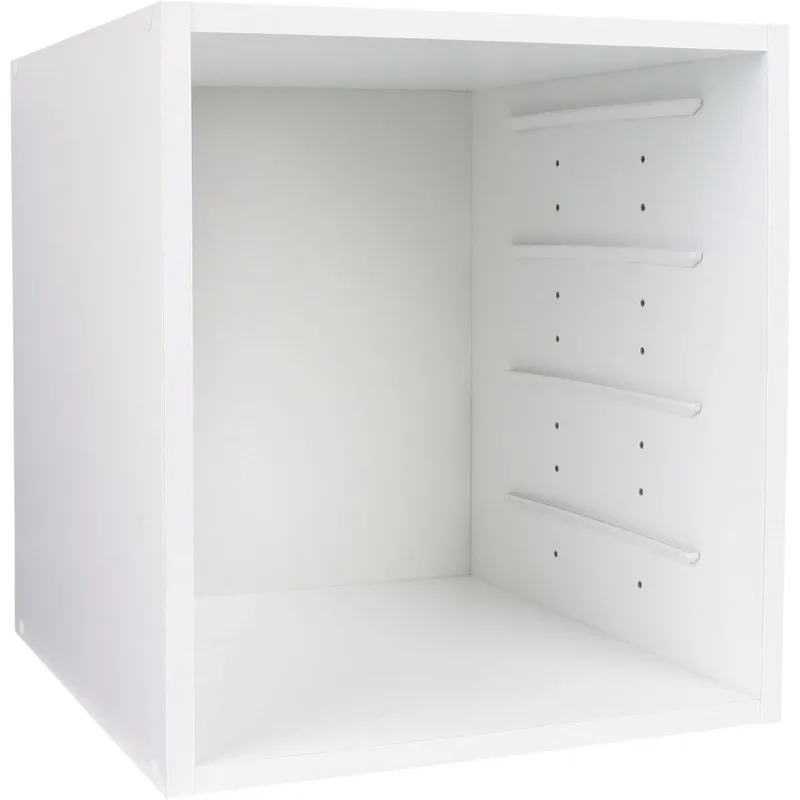 مكعب تخزين الفنون والحرف اليدوية مع 6 قضبان صندوق منظم إمداد أبيض قابل للتخصيص مع فتحات محفورة مسبقًا