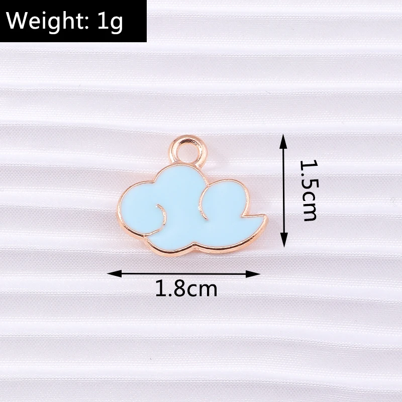 10 teile/los Cartoon Emaille Regenbogen Wolken Charms für Schmuck Machen Frauen Mode Tropfen Ohrringe Anhänger Halsketten DIY Handwerk Geschenk – Detail 10