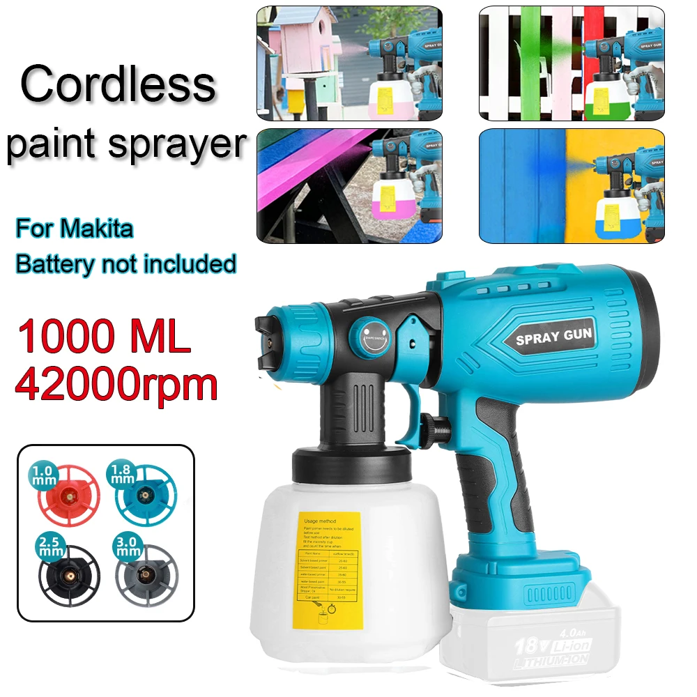 1000ml-cordless-paint-sprayer-for-makita-li-ion-battery-electric-spray-paint-gun-for-home-painting-furniture-diy-not-battery）
