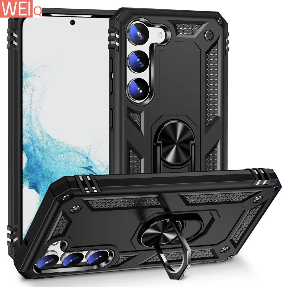 

Чехол с магнитным кольцом для Samsung Galaxy S23 Ultra S22 Ultra S21 FE S20 Plus A13 A23 A33 A53 A73 Note 8 9 10 20