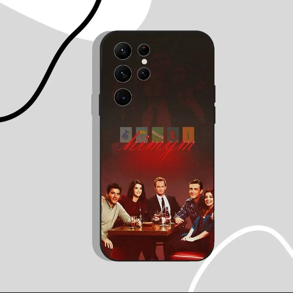 HIMYM Custodia per telefono How I Met Your Mother per Samsung S25, S24 Ultra, S20, S30 plus, S22 Plus, S23, Ultra 5G Custodia nera in silicone