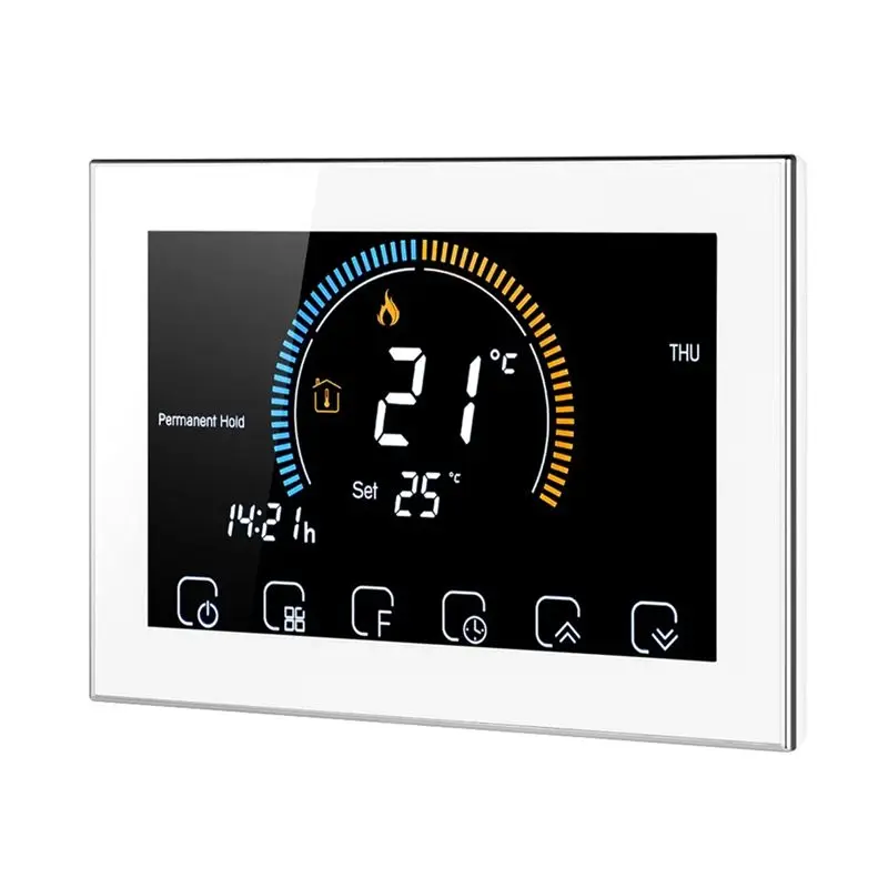 Smart Tuya Alexa Voice Control Smart Programmable Thermostat APP Control LCD Water/Gas Boiler Heating White Wifi Durable-Y41A
