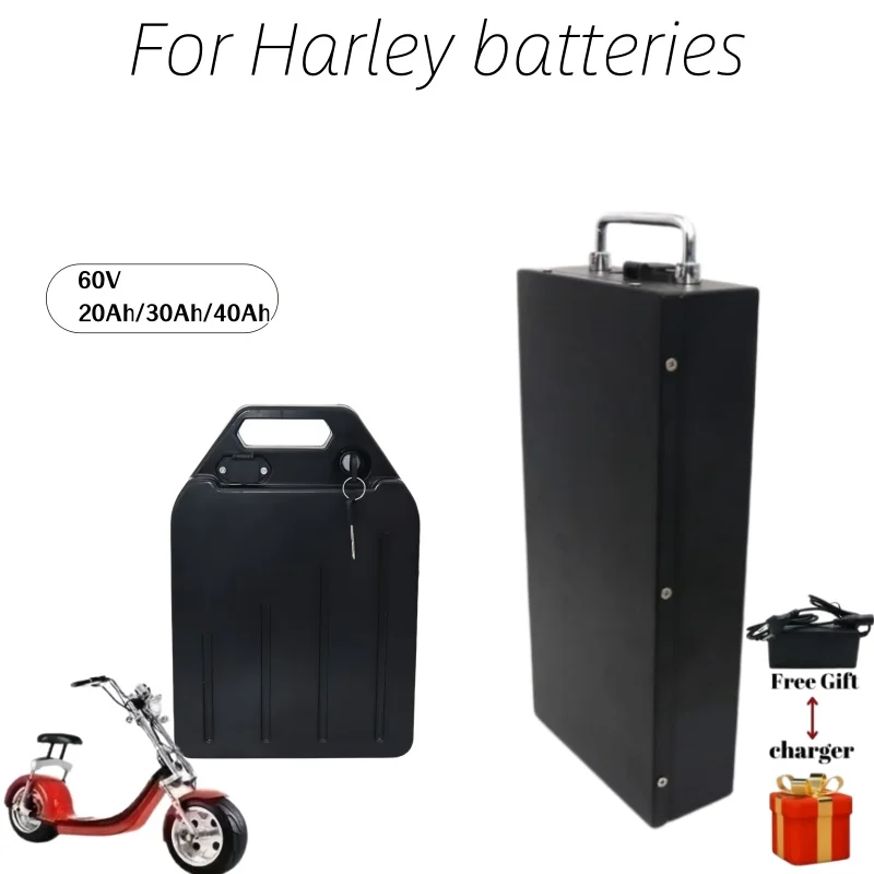 Battery 60V 20Ah 30Ah 40Ah Waterproof Lithium Battery for Harley Two Wheel Foldable Citycoco Electric Scooter
