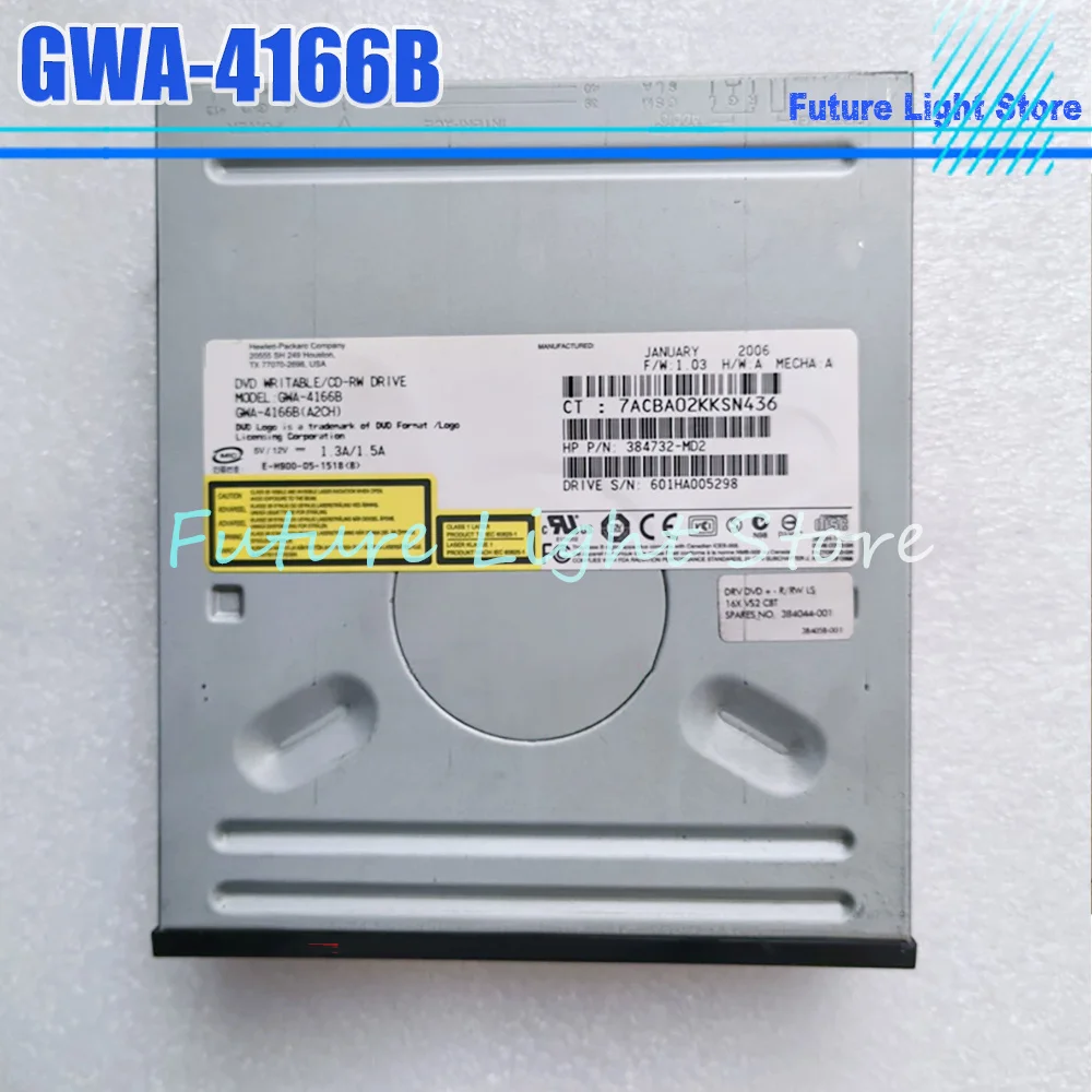 IDE Interface DVD Drive DVD WRITABLE/CD-RW DRIVE P/N: 384732-MD2 GWA-4166B