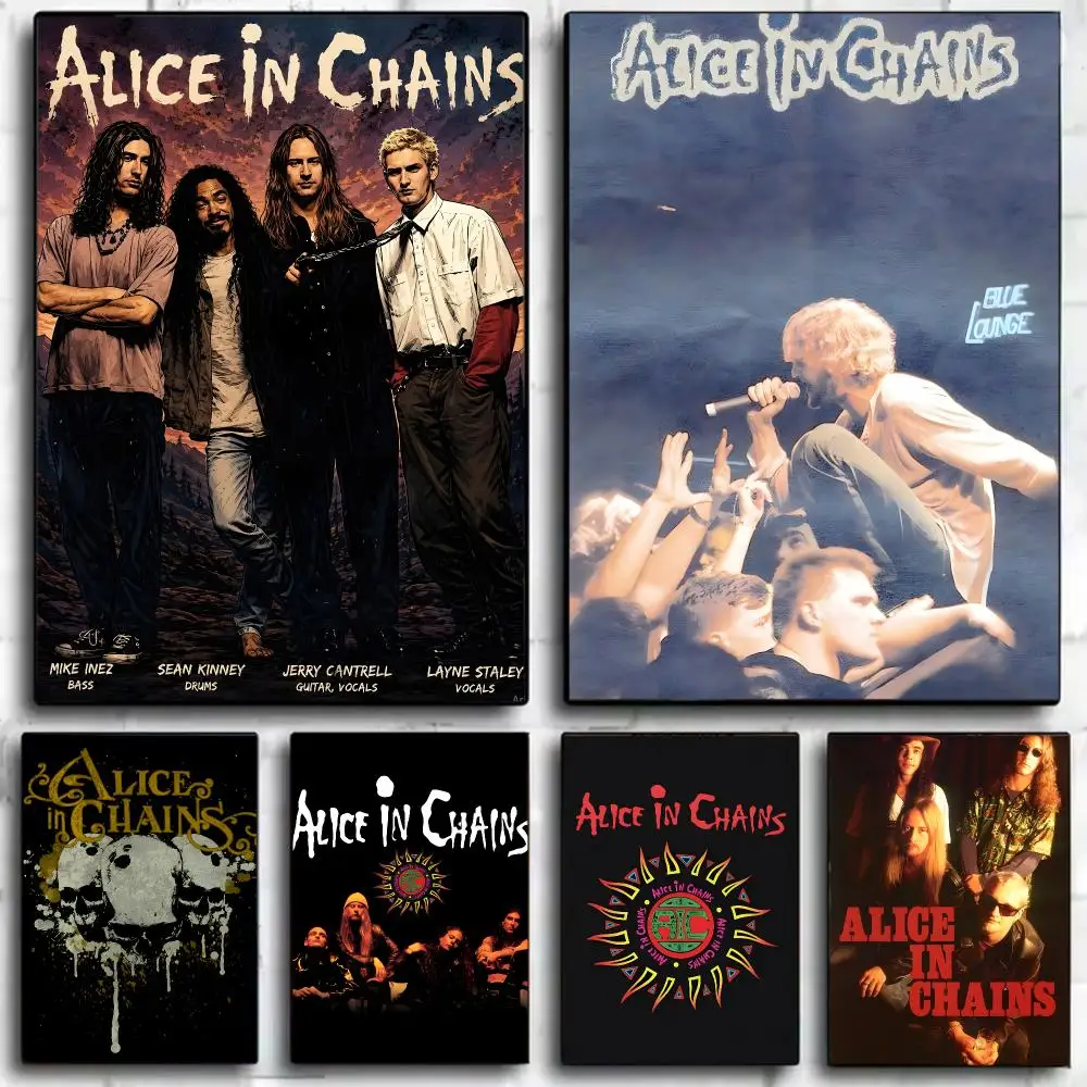 rock band A-Alice-in-Chains Poster Wall Art Print Decorative Mural Home Decor Gift Unframed