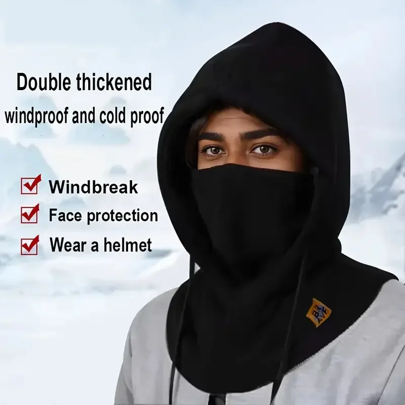 Winter Warm Hat with Mask and Neck Warmer 3-in-1 Windproof Balaclava for Men Women Masked Hat Cycling Cold Protection 1/2/4 Pc