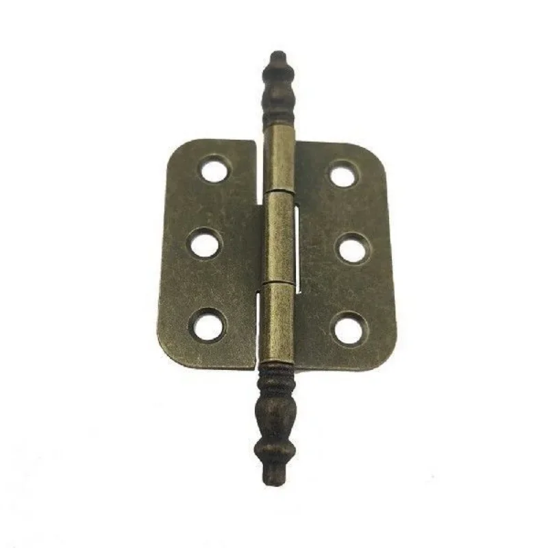 2pcs Crown Hinge 6 Holes Antique Bronze Iron Decor Door Cabinet Jewelry Gift Box Furniture Drawer Fittings