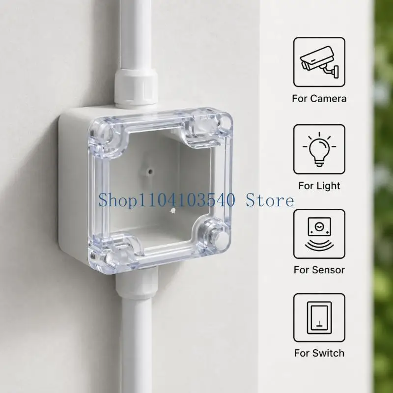 02DC Plastic Electrical Box 35 x 58 x 63 mm with Clear Lid for Wire View, Gate Access Lines, Board Housing, Small Repair Tasks,