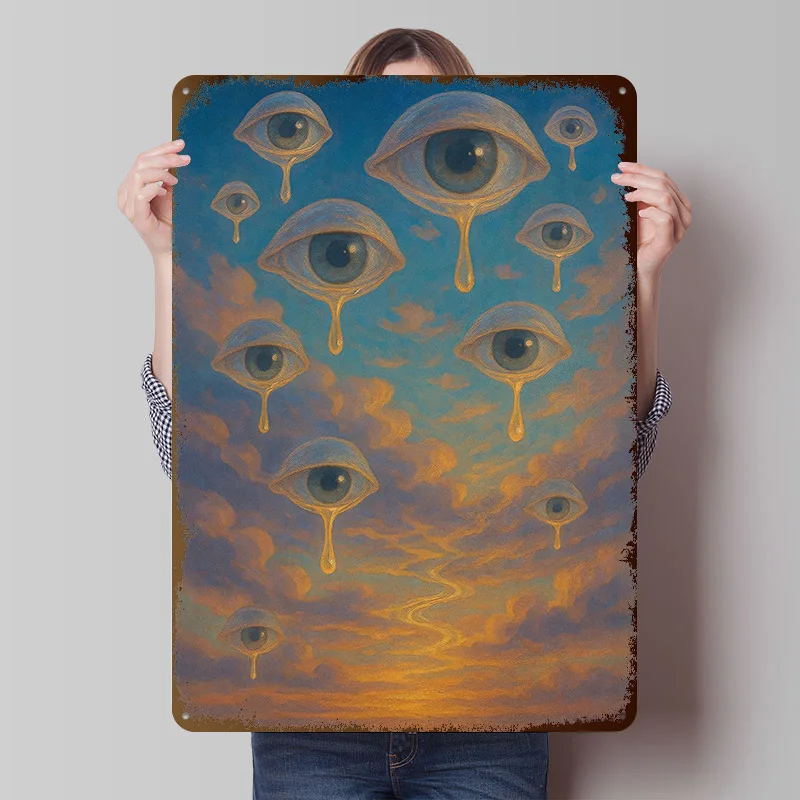 Tears of the Sky Metal Poster Customized Wall Art Retro Vintage Tinplate Signs for Home Decoration Gaming Office Decor Room Cozy