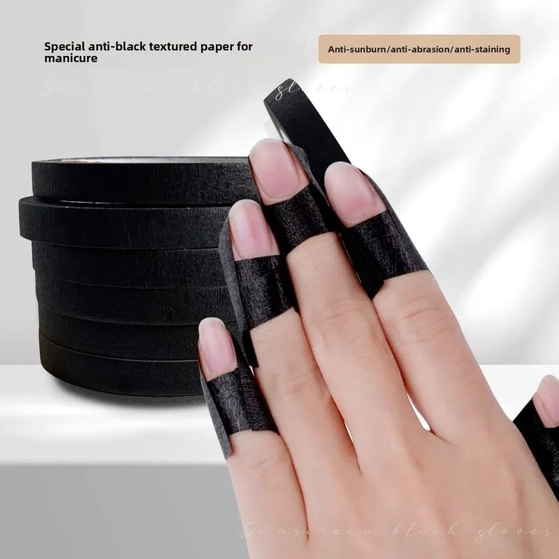 LYLE Black Masking Nail Art Tape 50 Pcs Anti Black Disposable UV Protection Gloves Nail Lamp Curing Tools Pro Wholesale Bulk Set
