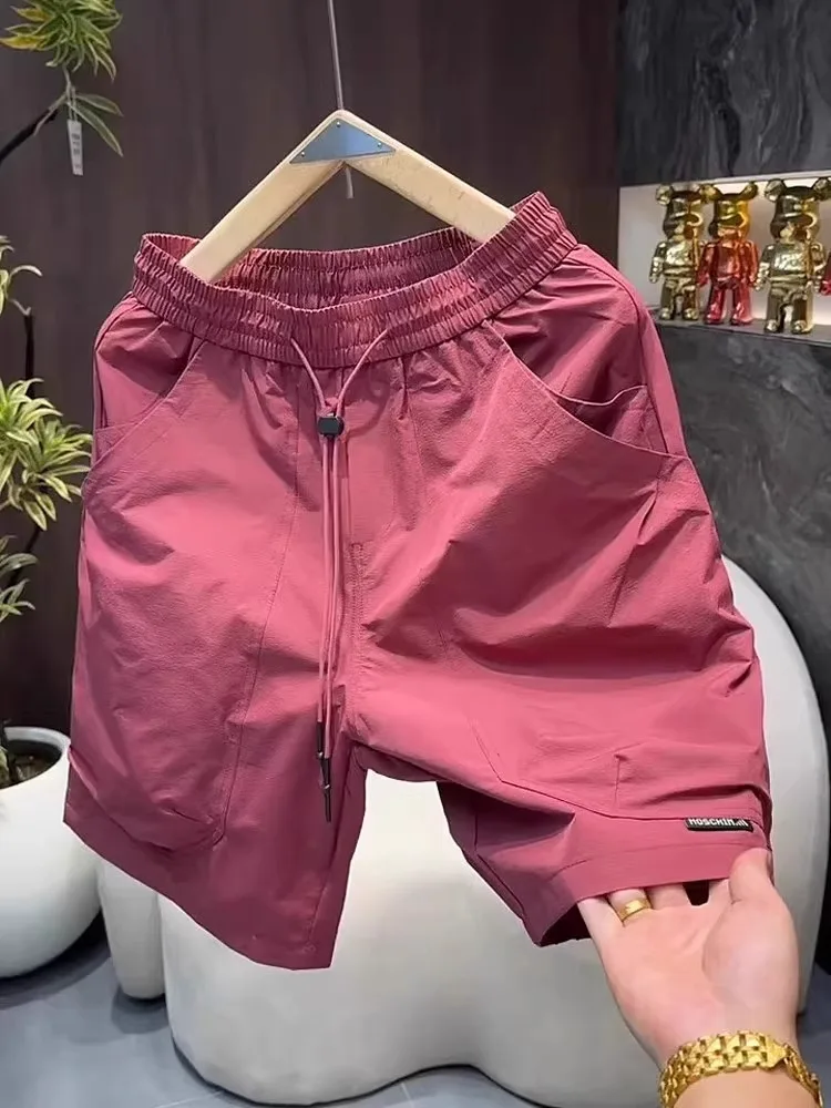 

Summer New Sle Men's Loose Fit Qui Dry Five-Quarter orts Casual Workwear Straight Leg Elastic Waisand Youthful Energy