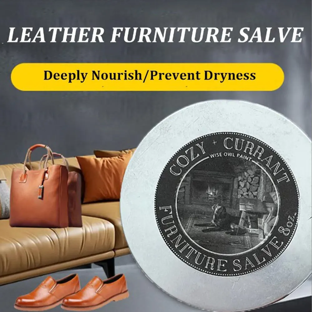 Leather Salve for Furniture Cleaning Products Polish and Repair Coating Revives Smooth Leather with Brush Natural Conditioner