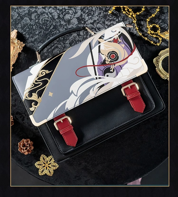 لعبة جديدة هونكاي فو هوا تأثيري حلي حقيبة Preppy حقيبة مساحة كبيرة مقسمة تخزين مشبك مغناطيسي تصميم قابل للتحويل