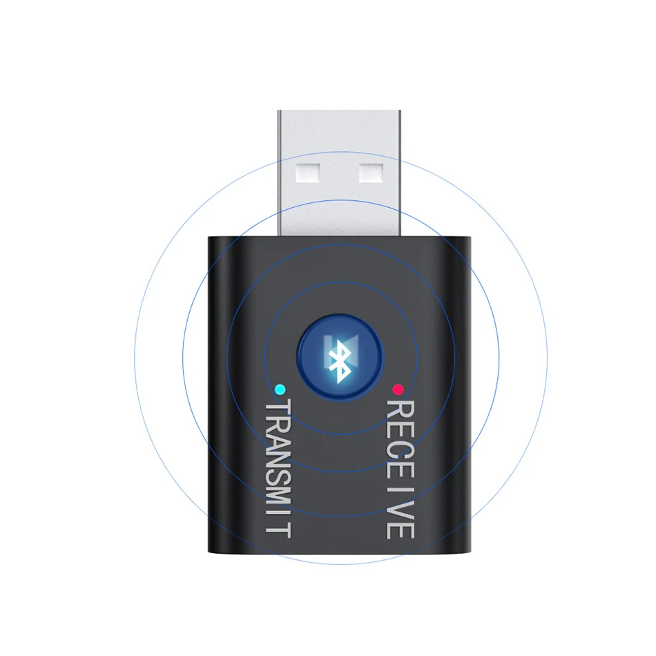 USB Bluetooth 5.0 Adapter 2 in 1 Transmitter Receiver Audio Bluetooth Dongle Wireless USB Adapter for Computer Laptop