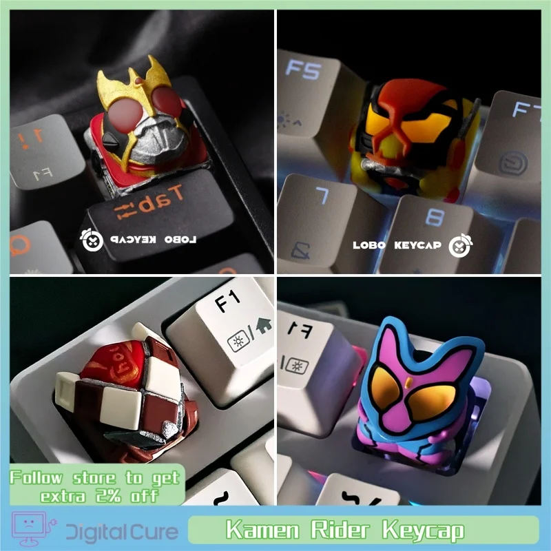 

False Face Knight Keycap Translucent Esc Anime Peripheral Keycap Customization Mechanical Keyboard Keycap Single Replacement