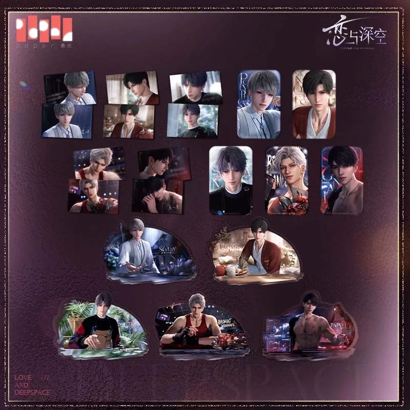 

Предпродажа, официальный товар Sunsyea Love and Deepspace, оригинальный значок, набор карточек на акриловой подставке Sylus Xavier Caleb Zayne Rafayel