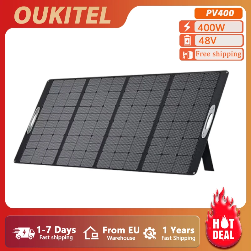 OUKITEL PV400 400W panneau solaire pliable Portable 23% taux de Conversion d'énergie RV Camping en plein air panneau de charge solaire étanche OUKITEL PV400 400W panneau solaire pliable Portable 23% taux de Conversion d'énergie RV Camping en plein air panneau de charge solaire étanche