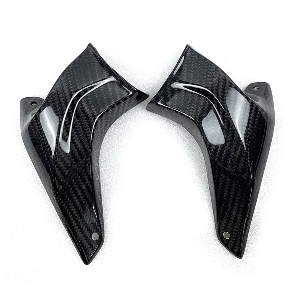 3K Carbon Fiber Motorcycle Brake Disk Cooler Air Duct Front Caliper Radiator Cover Parts For BMW Yamaha Kawasaki Honda Ducati
