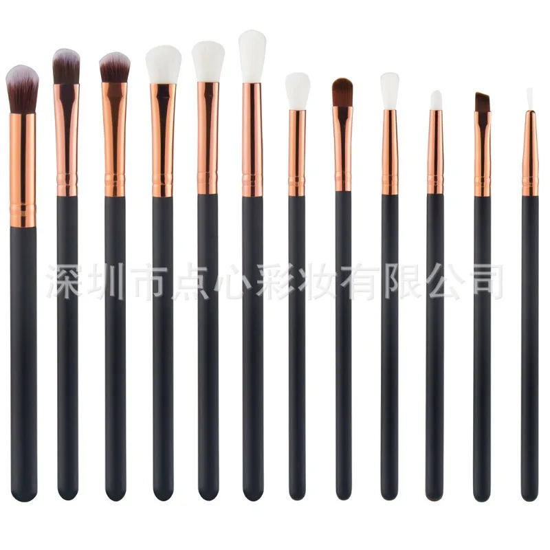 Ensemble de pinceaux de maquillage violets, 12 pièces, fond de teint, poudre, Blush, ombre à paupières, lèvres, outils de mélange pour femmes débutantes