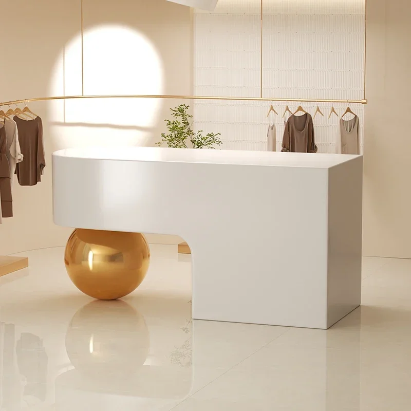 

Elegant Luxury Clothing Store Checkout Reception Counter Modern Tavolo Office Furniture Business Beauty Salon Reception Desks