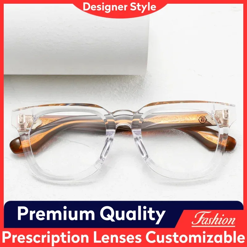JMM Japanese Designer Eyewear glasses frame 316LX extra large square Eyeglasses Frames for men with Marie myopia craftsmanship