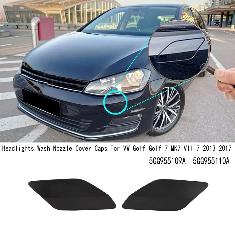 

2X насадки для мытья фар на передней панели для VW Golf 7 MK7 VII 7 2013-2017 5GG 955109 A 5GG 955110 A