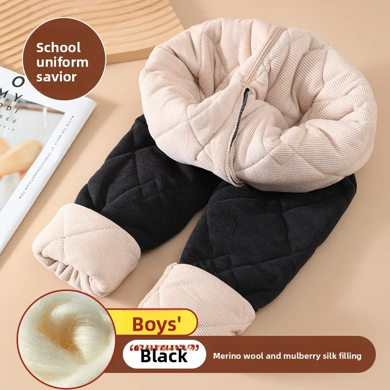 Baby- und Kinder-Skihosen aus dicker Baumwolle, für Jungen und Mädchen, Winterhosen mit zusätzlicher Futterhülle, warme Hosen, wasserdichte Outdoor-Hosen für Kinder im Alter von 1 bis 6 Jahren. – Detail 14