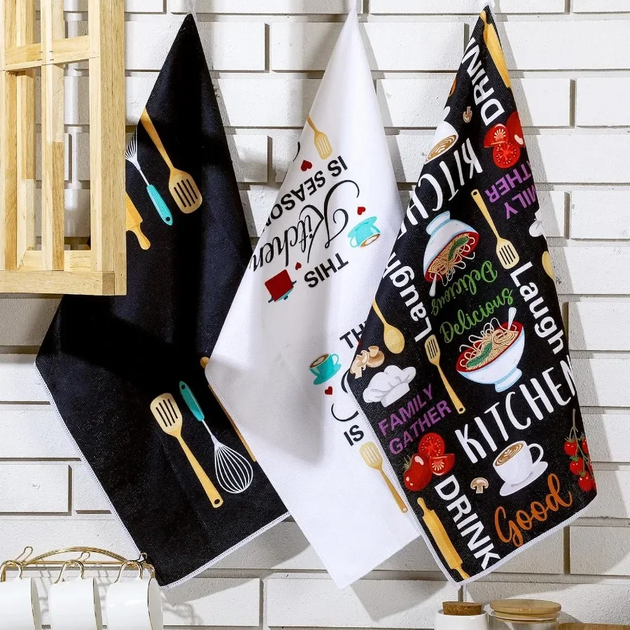 6 قطعة يقتبس مضحكة مناشف المطبخ يقتبس مناشف الأطباق المسيحية مزرعة خمر ملابس اليد الخبز أمي هدايا لمحبي الطبخ